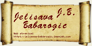Jelisava Babarogić vizit kartica